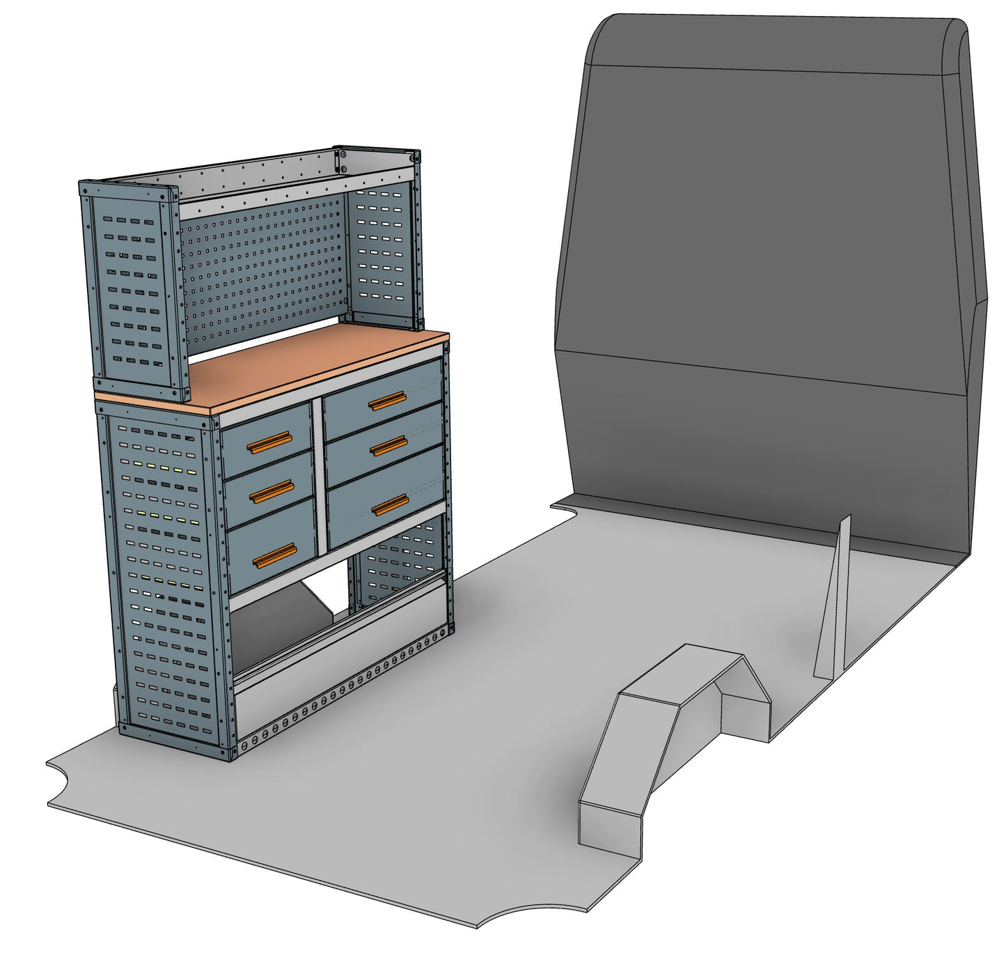 Volkswagen Crafter (2017 - Onwards) L3H2/H3 Panel Van - Full Racking Kit - Q8803V3