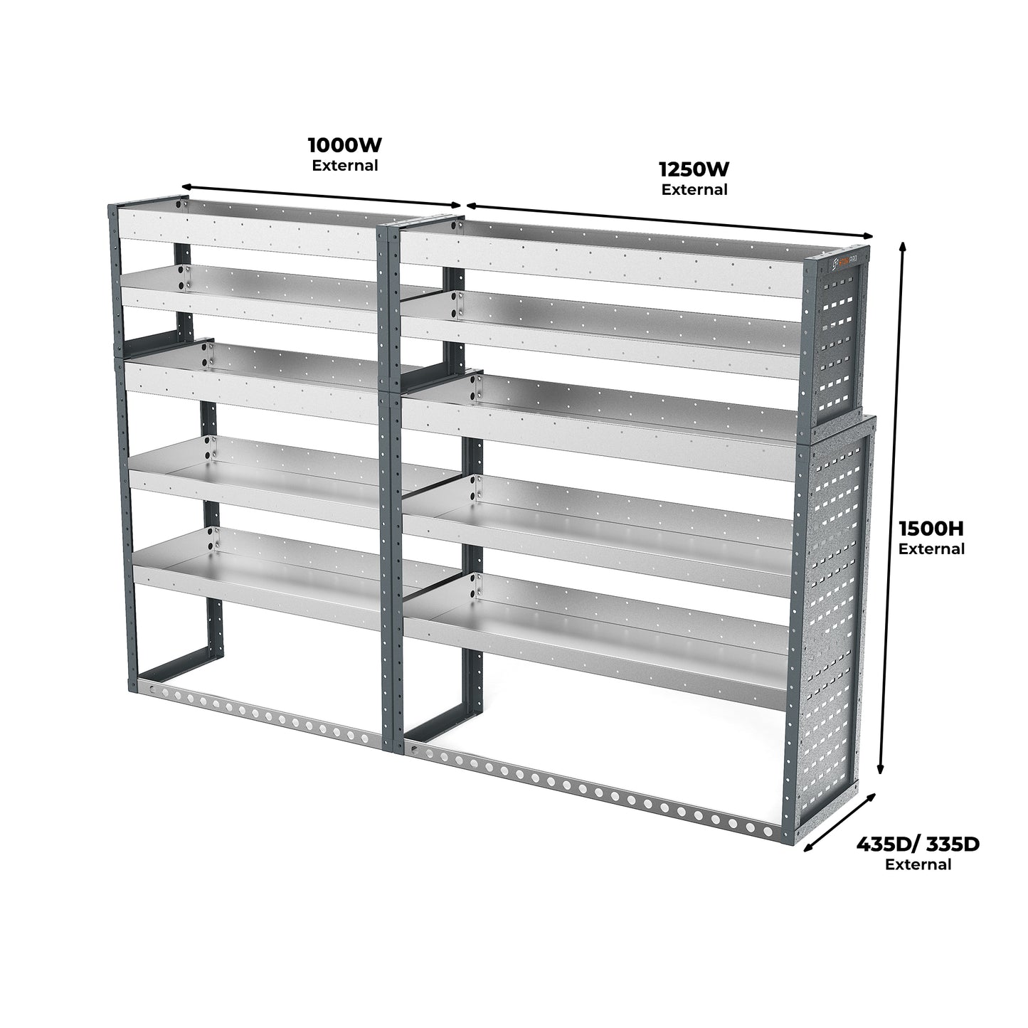 Vauxhall Movano (2022 - Onwards) L1H1 Panel Van - Full Racking Kit - 01