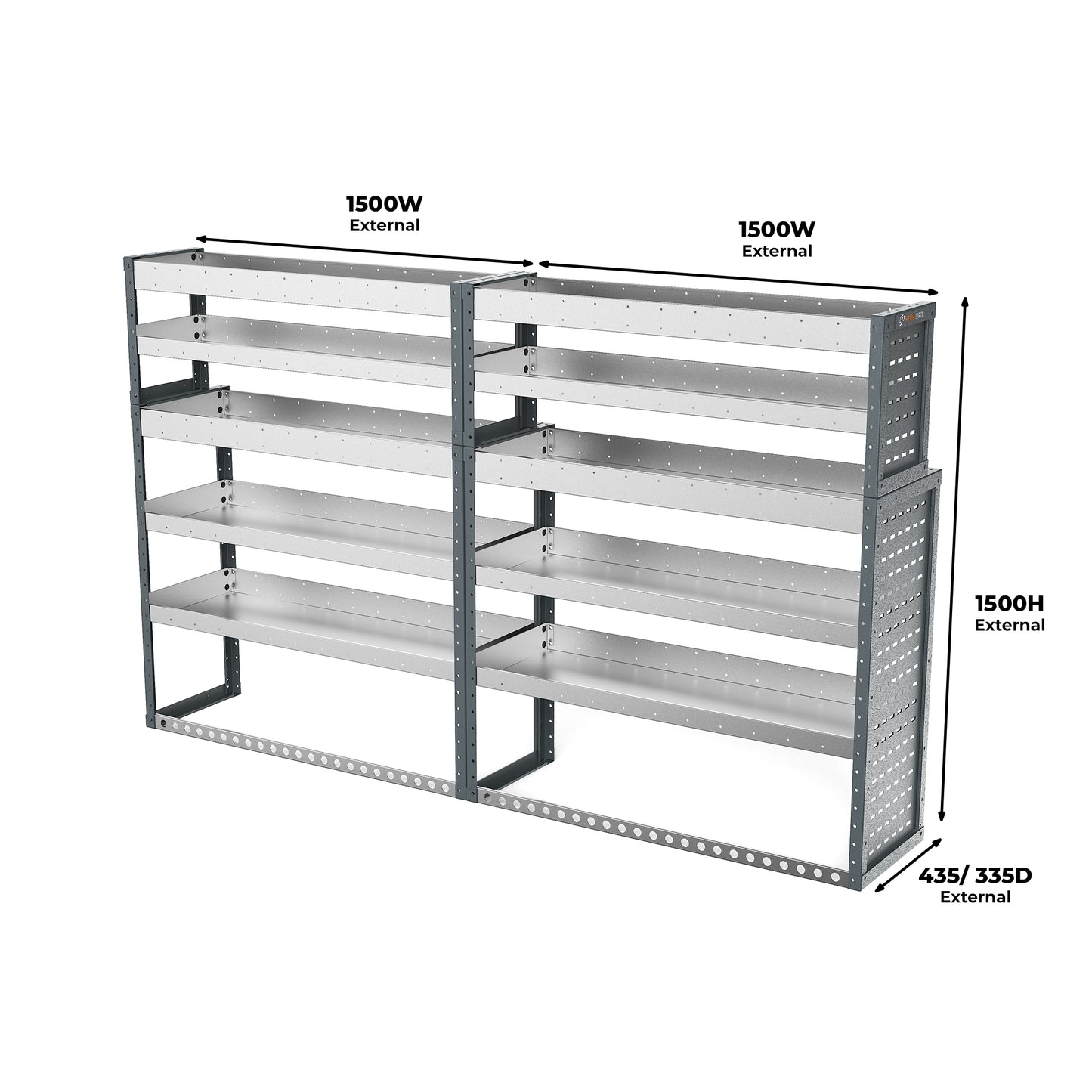 Ford Transit (2014 - Onwards) L2H2/H3 Panel Van - Full Racking Kit - 01