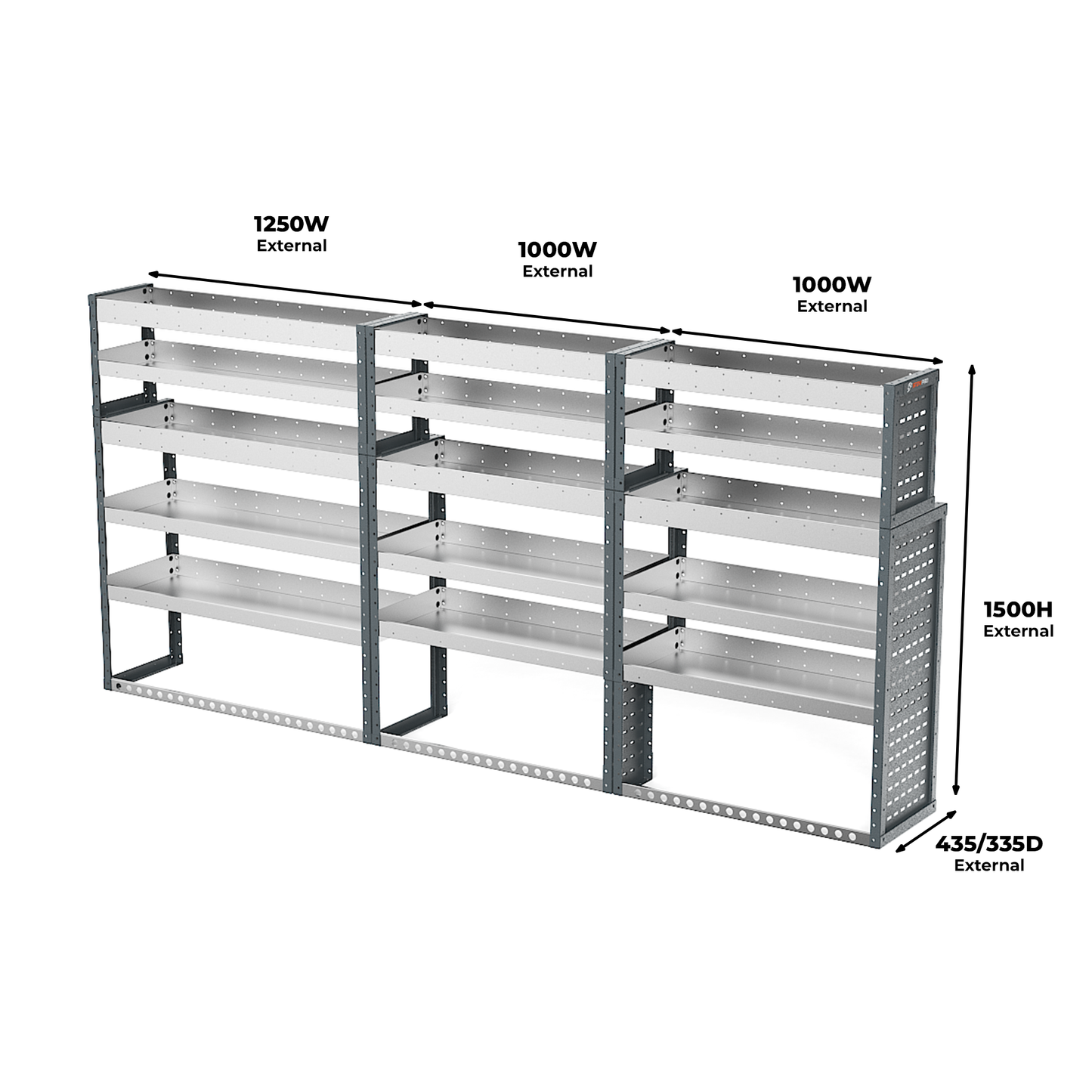 Vauxhall Movano (2022- Onwards) L3H2/H3 Panel Van - Full Racking Kit - 02