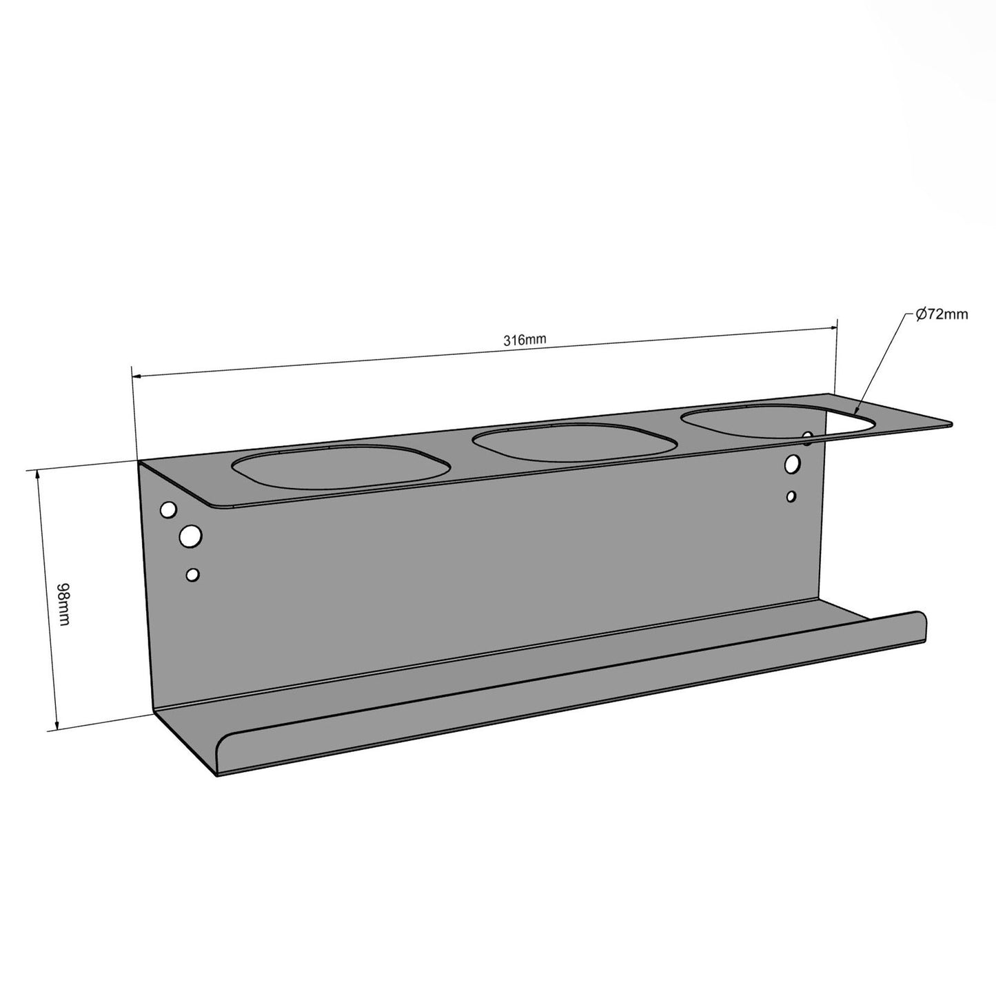 Aerosol Can Holder - 3 Location