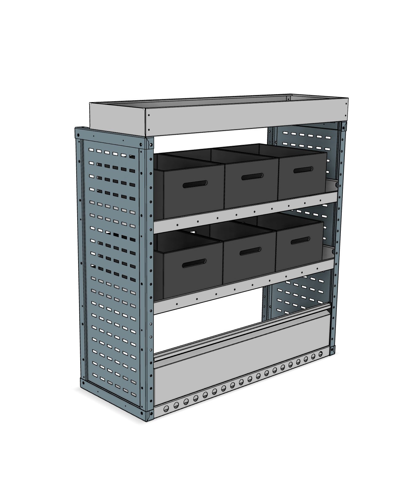 BK001 nearside eurobin shelving unit