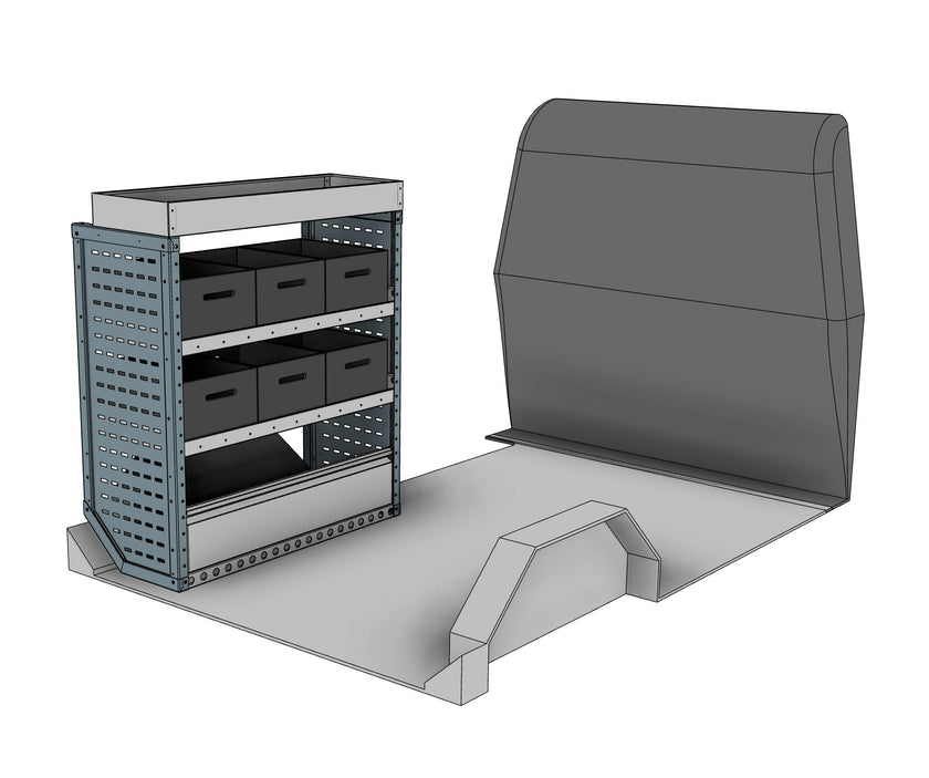Eurobin Van Racking - Nearside