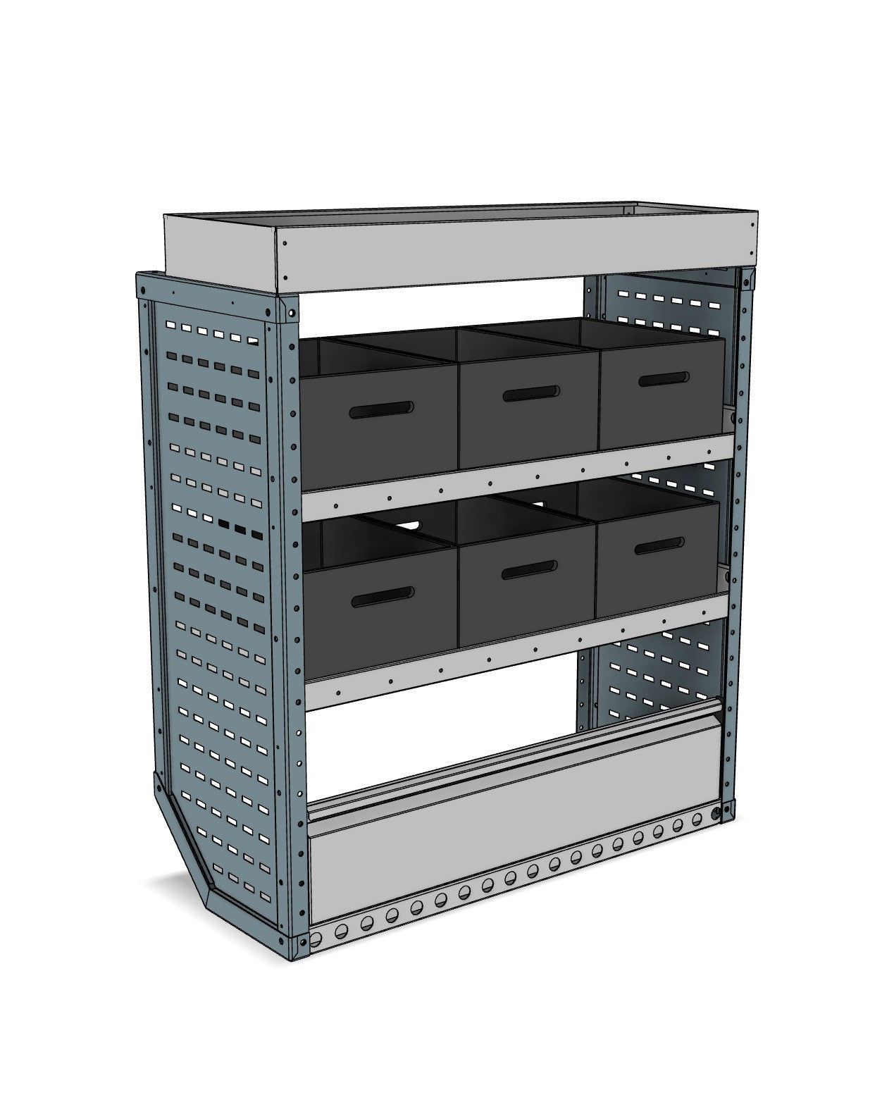 BK025 nearside eurobin shelving unit