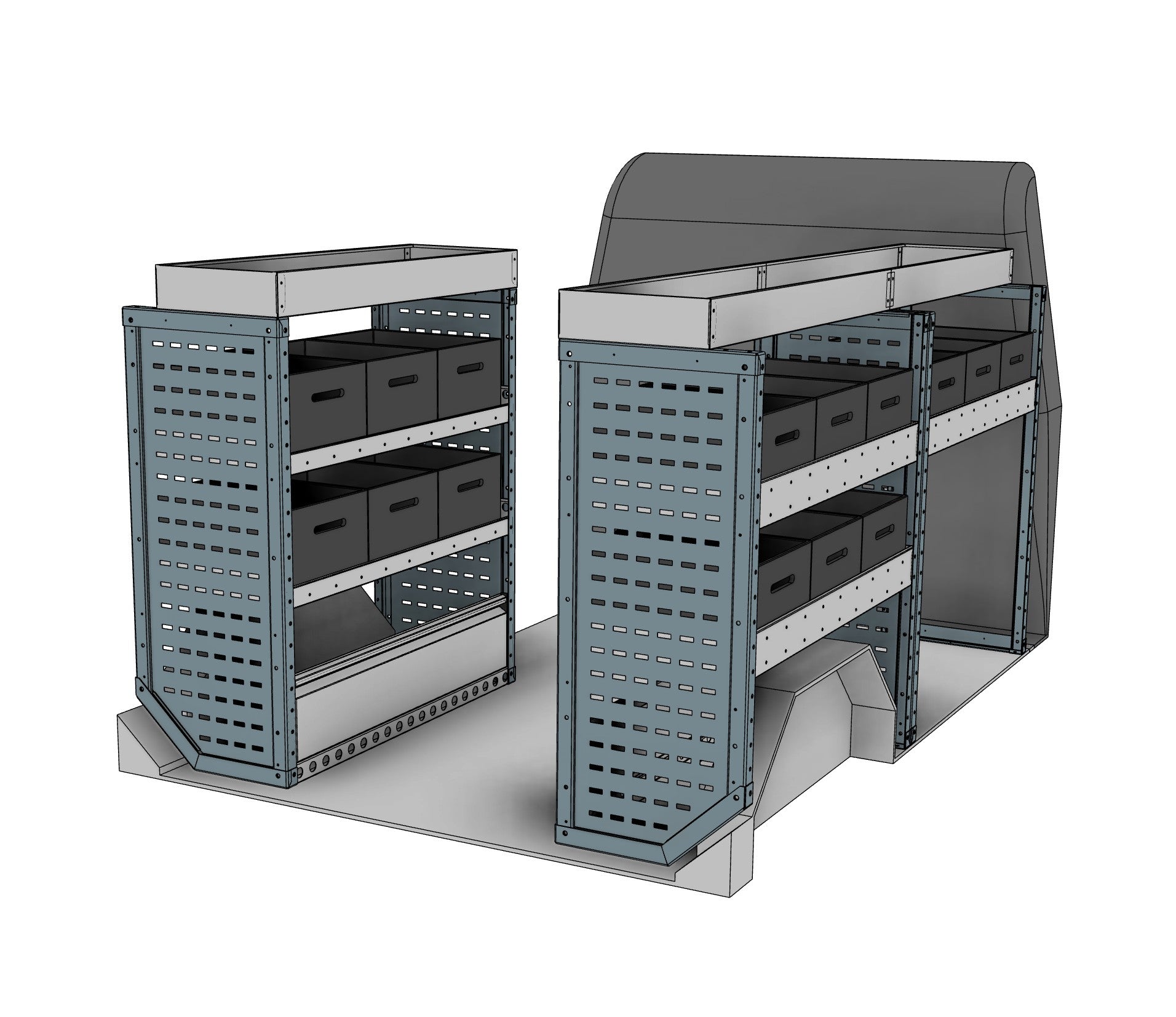 Eurobin van racking kit BK025