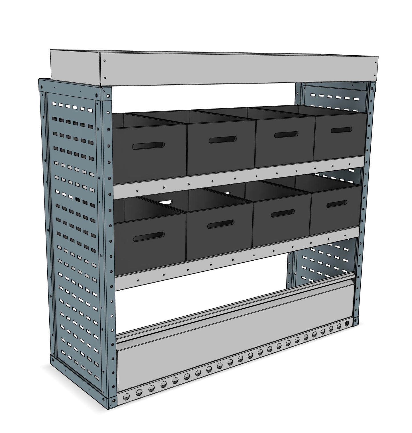 BK028 nearside eurobin shelving unit
