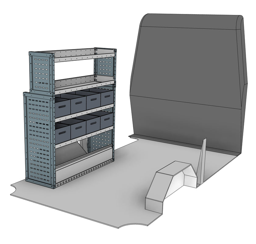 Eurobin Van Racking - Nearside