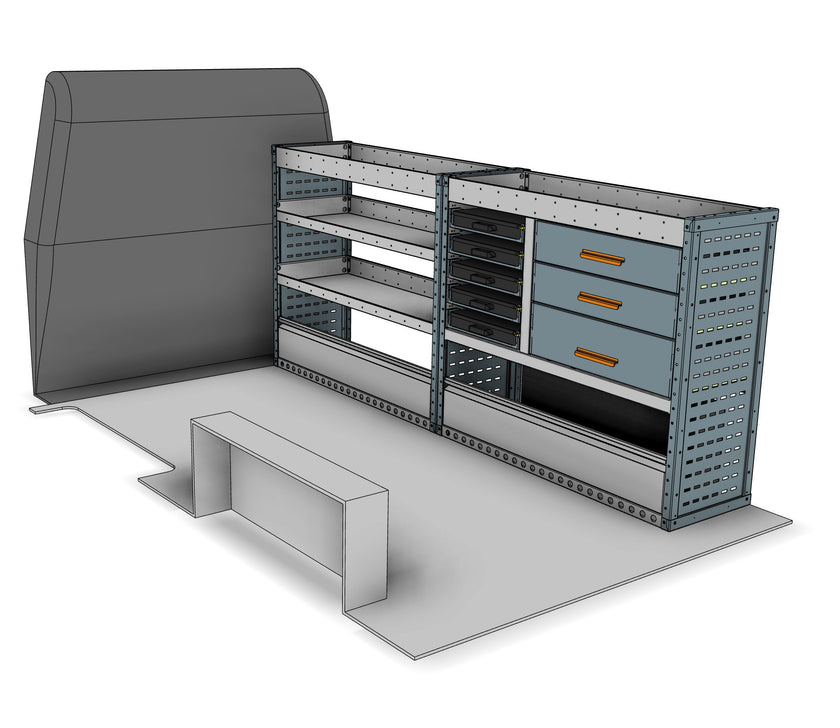 Service & Maintenance Van Racking - Offside