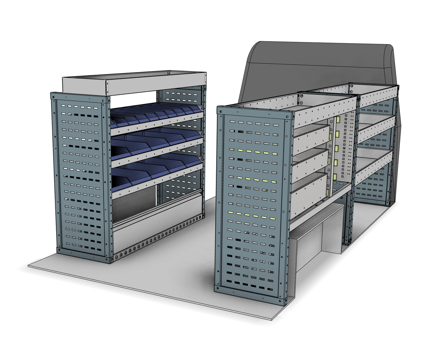Service and maintenance van racking kit CK002
