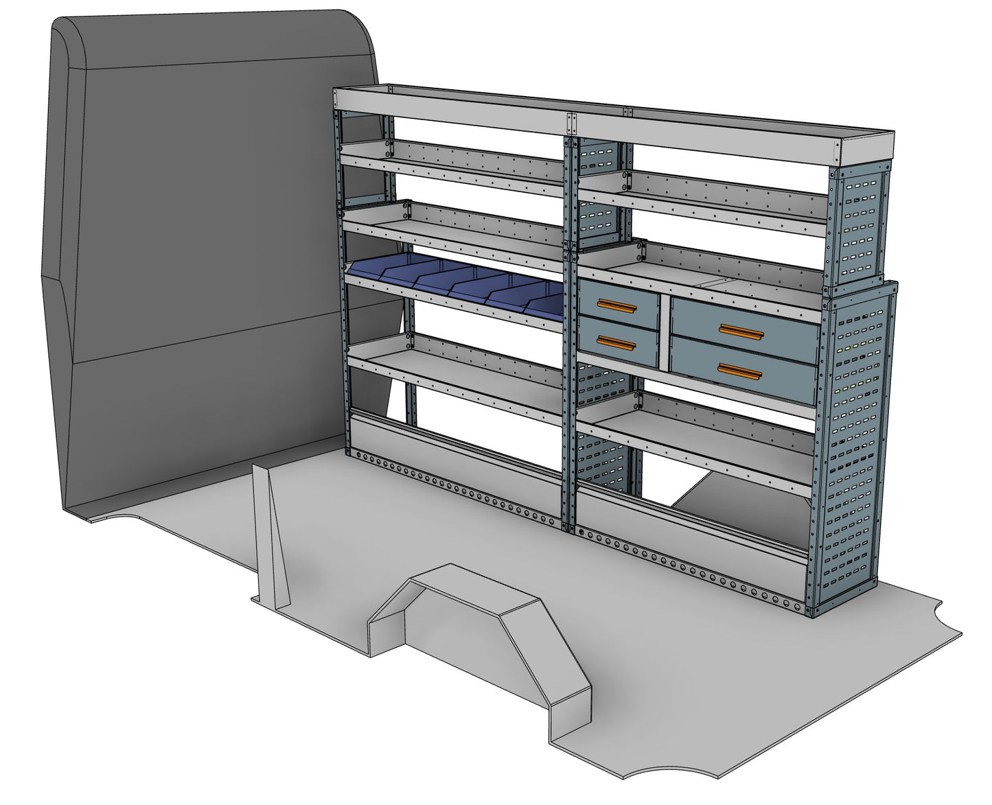 Volkswagen Crafter (2017 - Onwards) L3H2/H3 Panel Van - Full Racking Kit - Q8803V3