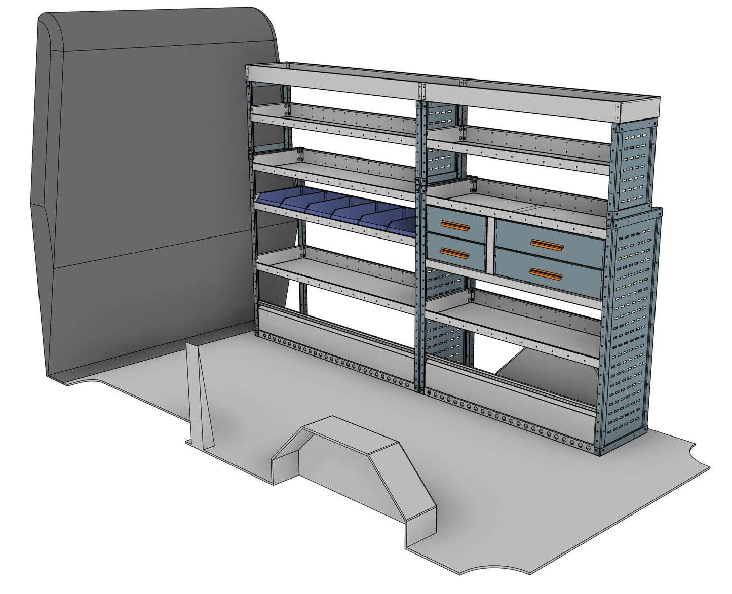Mercedes Sprinter (2018 - Onwards) L2H1/H2 Panel Van - Full Racking Kit - Q8803V3
