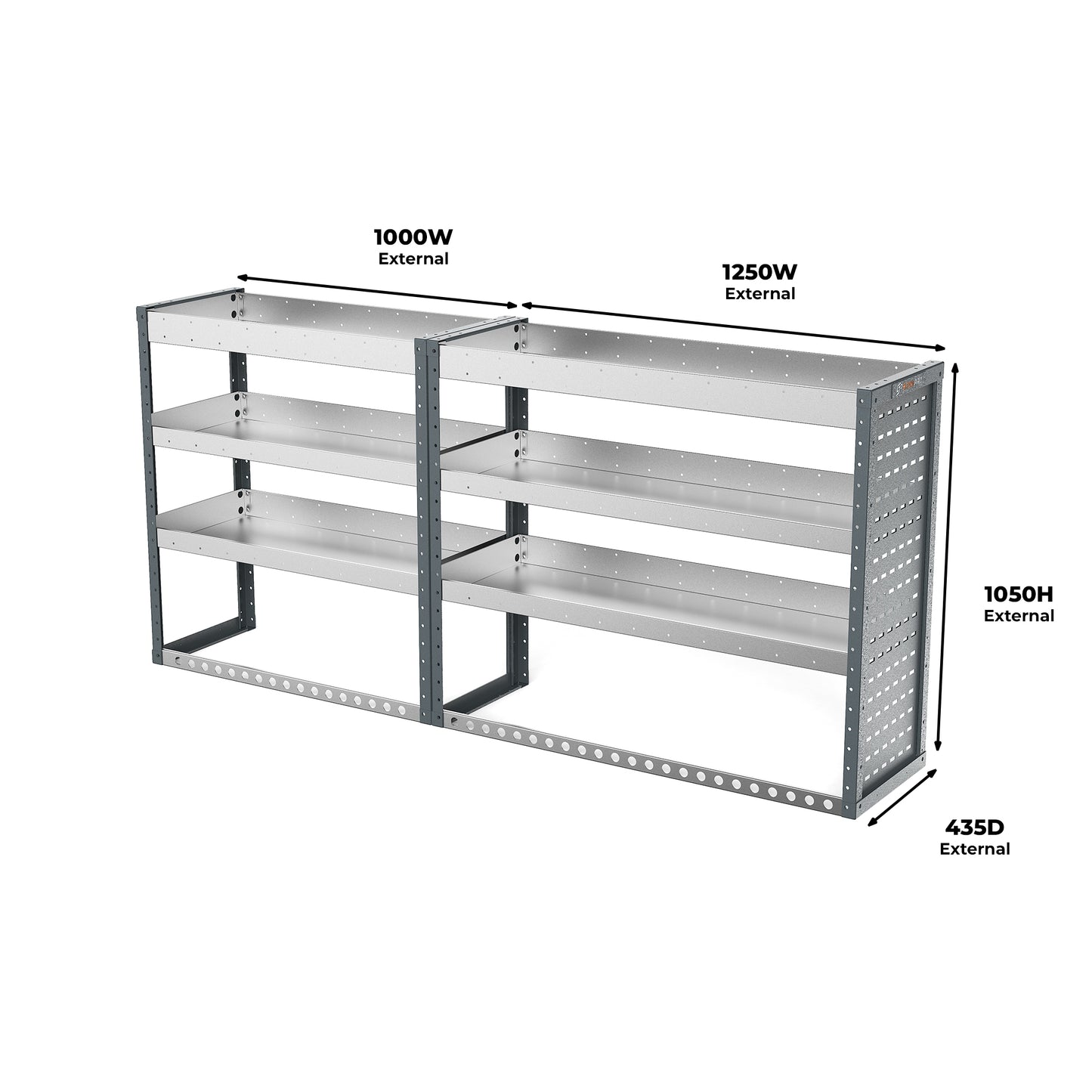 Renault Trafic (2014-Onwards) L2H1 Panel Van - Full Racking Kit - 02