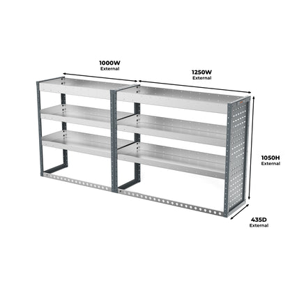 Volkswagen Transporter T5/T6 (2003 - 2025) L2H1 Panel Van - Full Racking Kit - 02