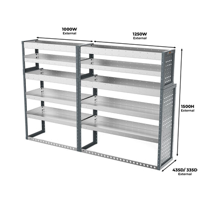 Vauxhall Movano (2022 - Onwards) L1H1 Panel Van - Full Racking Kit - 01