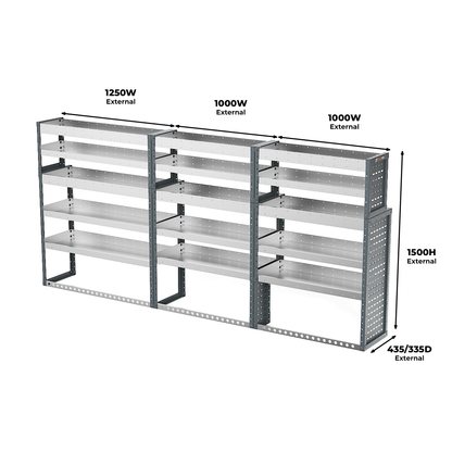 Vauxhall Movano (2022- Onwards) L3H2/H3 Panel Van - Full Racking Kit - 01
