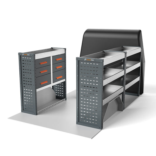 Ford Transit Custom (2012 - 2024 Mk2) L1H1 Panel Van - Full Racking Kit - 02