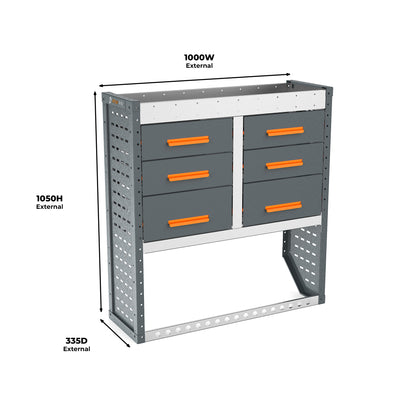 Volkswagen Transporter T5/T6 (2003 - 2025) L1H1 Panel Van - Full Racking Kit - 02