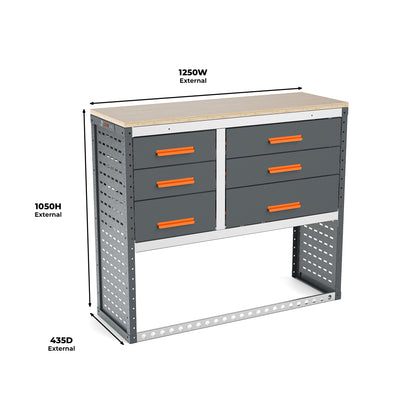 Iveco Daily (2014 - Onwards) L2H1/H2 Panel Van - Full Racking Kit - 02