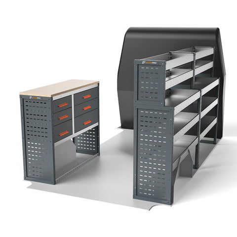 Workshop Van Racking System – Transit, Sprinter, Relay & 6 more (L2H2/H3)