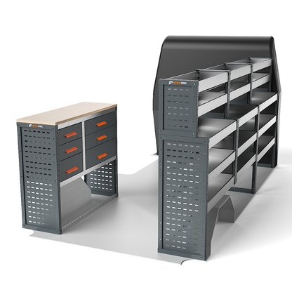 Peugeot Boxer (2021- Onwards) L3H2/H3 Panel Van - Full Racking Kit - 02