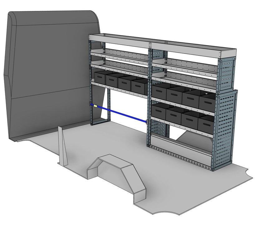 Eurobin Van Racking System - Offside
