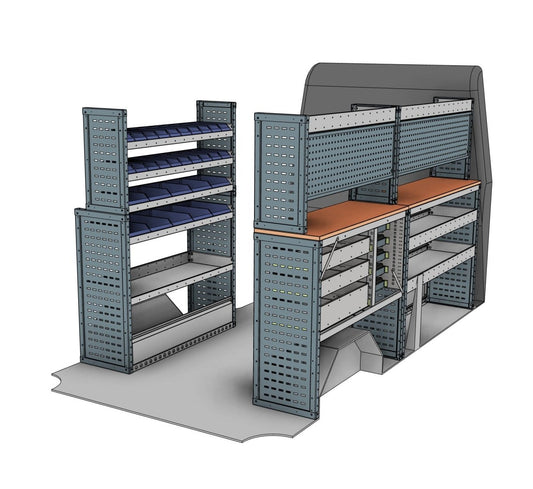 Service & Maintenance Van Racking System – Transit, Crafter, Sprinter & 3 more (L3H2/H3) - StowPro