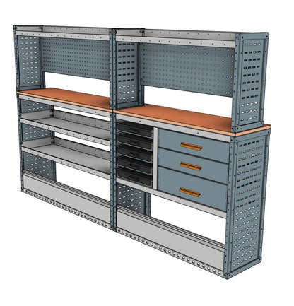 Service & Maintenance Van Racking System – Transit, Crafter, Sprinter & 3 more (L3H2/H3) - StowPro