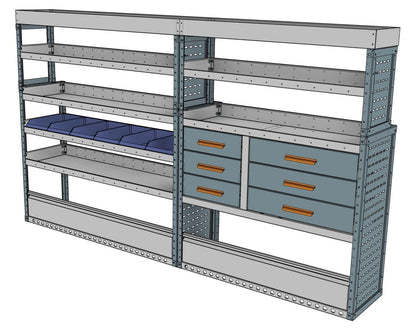 Workstation, Drawer & Bin Racking Kit – Transit, Crafter, Sprinter & 3 more (L3H2/H3) - StowPro