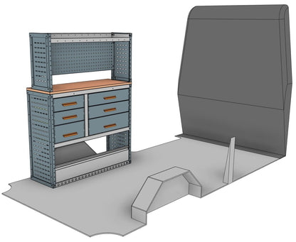 Workstation, Drawer & Bin Racking Kit – Transit, Crafter, Sprinter & 3 more (L3H2/H3) - StowPro