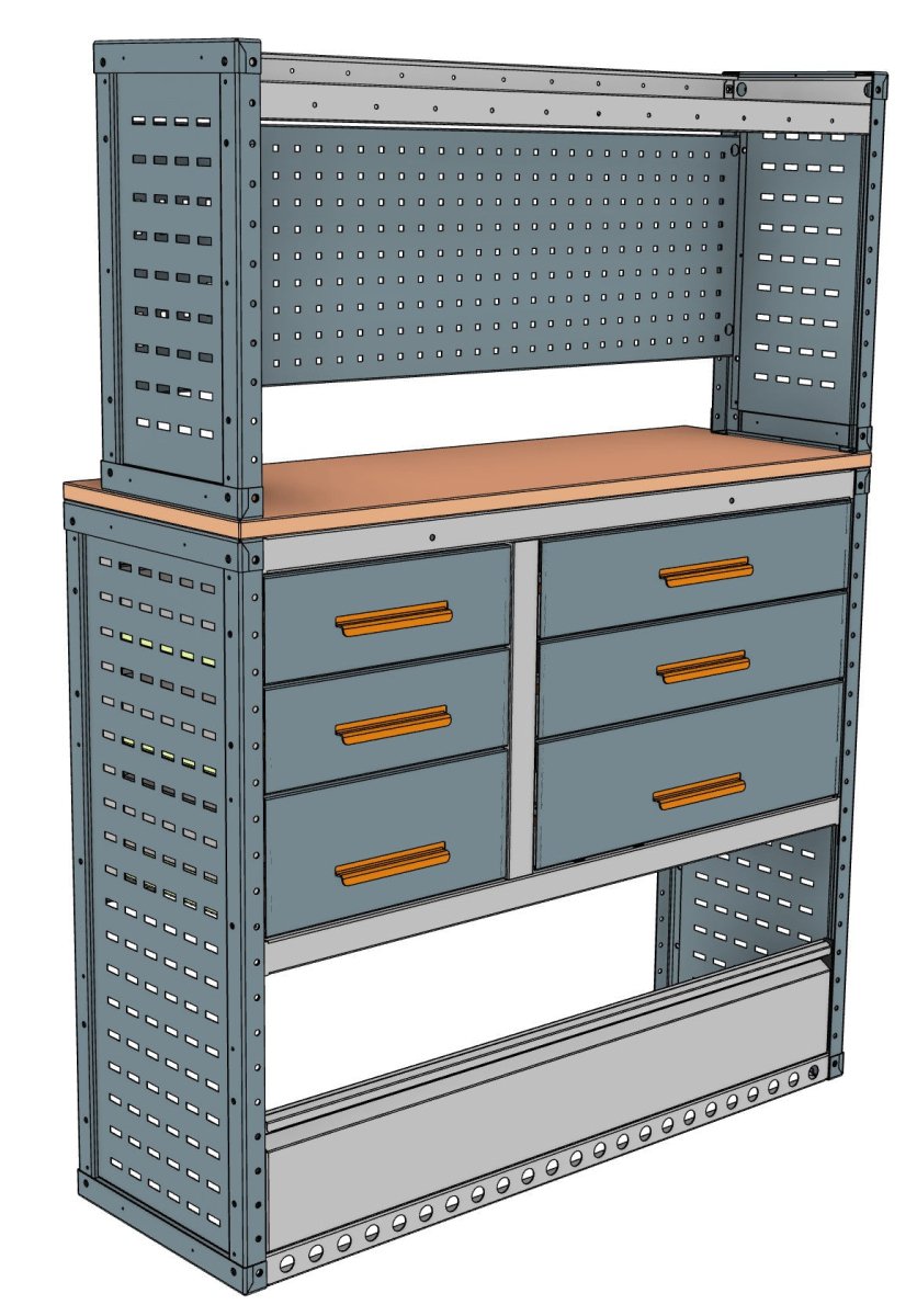 Workstation, Drawer & Bin Racking Kit – Transit, Crafter, Sprinter & 3 more (L3H2/H3) - StowPro