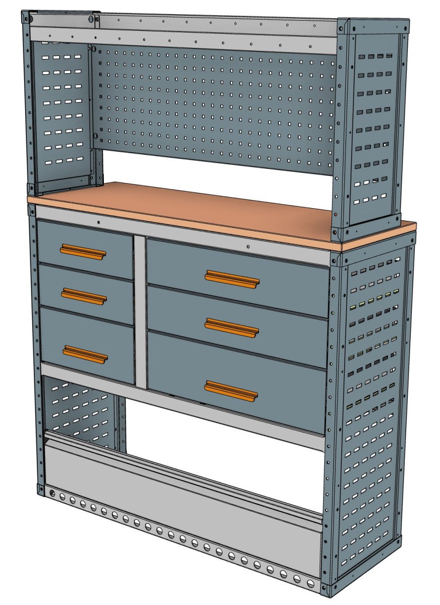 Workstation, Drawer & Bin Racking Kit – Transit, Crafter, Sprinter & 3 more (L3H2/H3) - StowPro