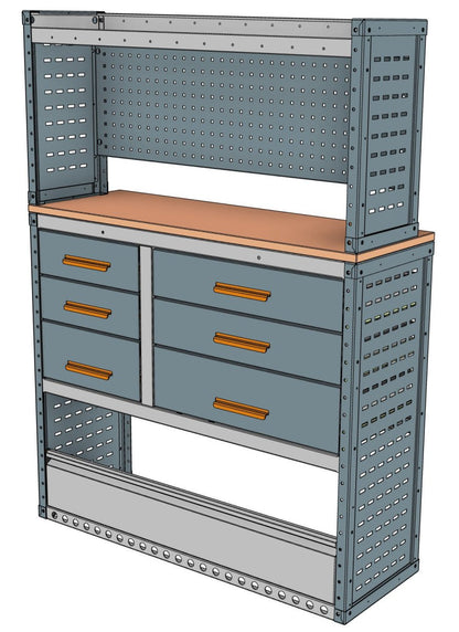 Workstation, Drawer & Bin Racking Kit – Transit, Crafter, Sprinter & 3 more (L3H2/H3) - StowPro